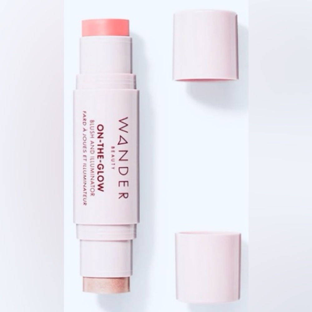 Wander Beauty On-The-Glow Blush Illuminator - NEW! Coral Rose/Nude Glow.